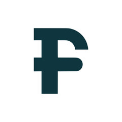 simple letter F financial company logo vector illustration template design