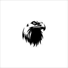 silhouette of an eagle's head. It can be used as graphic design