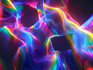 abtract background with glowing lines