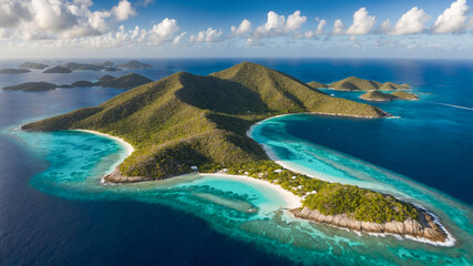 Obraz premium British Virgin Islands Aerial 