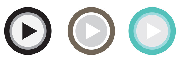 Play icon set. Play button vector Illustration symbol design eps 10