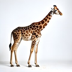 Obraz premium Giraffe on a white backdrop.