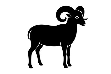 Bighorn sheep, bighorn sheep silhouette vector


