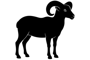 Bighorn sheep, bighorn sheep silhouette vector


