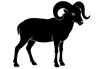 Bighorn sheep, bighorn sheep silhouette vector


