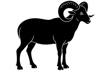 Bighorn sheep, bighorn sheep silhouette vector


