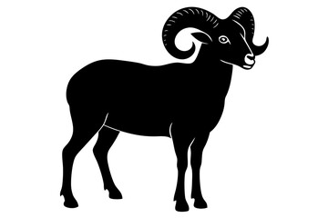Bighorn sheep, bighorn sheep silhouette vector


