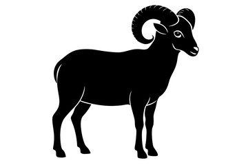 Obraz premium Bighorn sheep, bighorn sheep silhouette vector