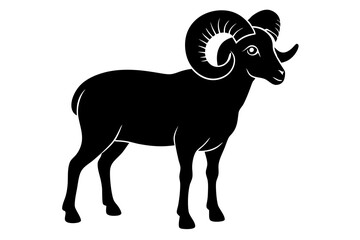 Bighorn sheep, bighorn sheep silhouette vector


