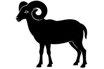 Bighorn sheep, bighorn sheep silhouette vector



