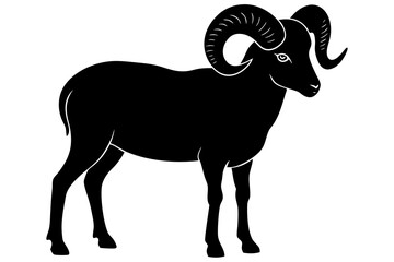 Bighorn sheep, bighorn sheep silhouette vector


