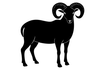 Bighorn sheep, bighorn sheep silhouette vector


