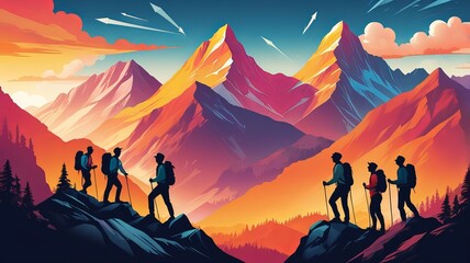 silhouette of a person in the mountains