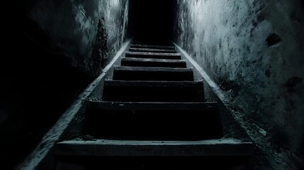 Mysterious Underground Staircase Descending into the Darkness