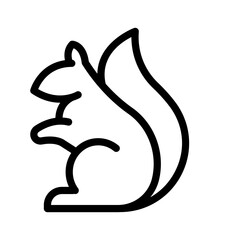 17 squirrel line icon illustration vector graphic