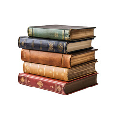 Fototapeta premium Isolated Clean Pile of Book Transparent PNG Files Graphic Resource