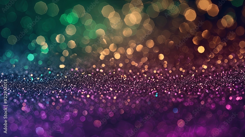 Poster abstract colorful bokeh background with glitter.