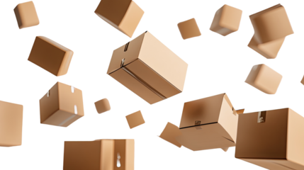 flying packages transparent background