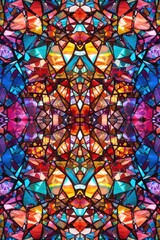 Abstract Stained Glass Mosaic Pattern