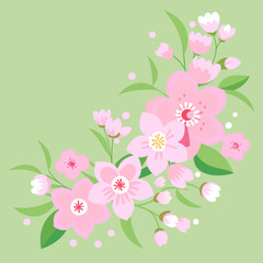 Pink Watercolor Flowers