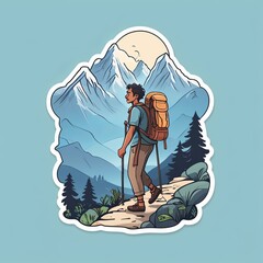 mountain trip captions sticker 