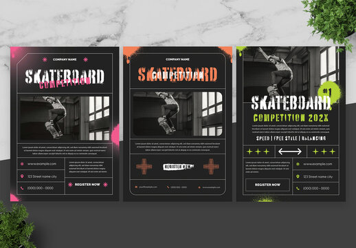Black and Green Brutalism Flyer