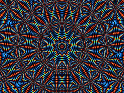 Abstract kaleidoscope patterns,. 4K Motion graphics background. Unique kaleidoscopic Animation. Beautiful bright ornament. seamless