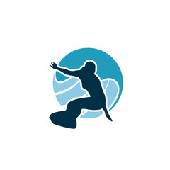 Fototapeta premium surfers ride fast ocean waves