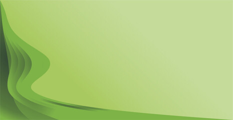 a combination of curved lines and abstract areas of gradient green color and empty space as a background design for placing text or images in graphic designs