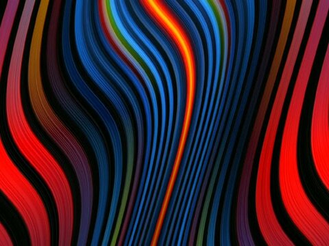 gradient waves flow abstract 3d background. seamless loop animation 4k video