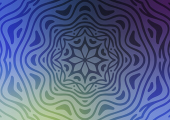 Blue gradient soft pattern mandala background