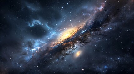 Stars of a planet and galaxy in a free space