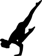 yoga sports silhouette