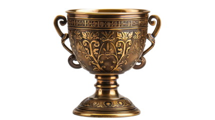 A beautifully crafted vintage trophy featuring intricate designs, showcasing elegance and prestige in a classic style.