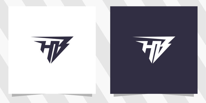 letter hb bh logo design vector