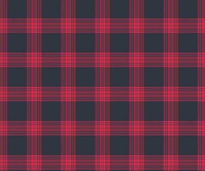 Plaid pattern, greyish black, pink, seamless for textiles and design clothing, skirts, pants, aprons, tablecloths, blankets or decorative fabrics. Vector illustration.