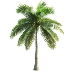 PNG Coconut palm tree on white background