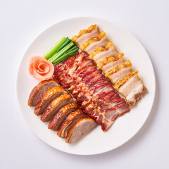 grilled pork ribs with vegetables