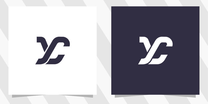 letter yc cy logo design vector