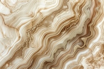 Fototapeta premium Abstract fluid art in beige and silver, liquid marble design with shiny wavy pattern on a backdrop