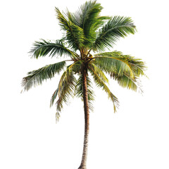 Fototapeta premium PNG Green palm tree on white background