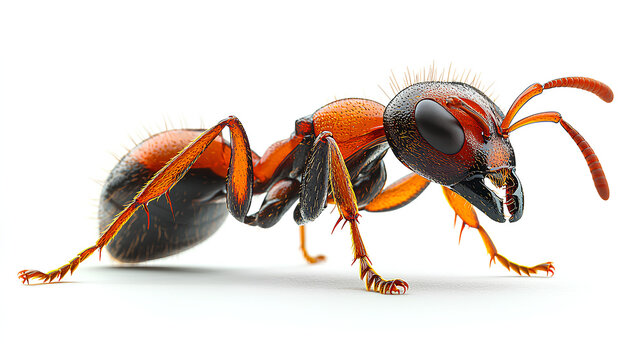 A detailed image of a red and black fire ant