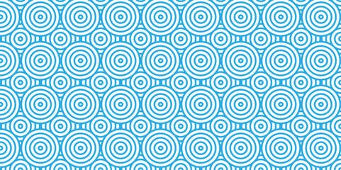 Fototapeta premium Minimal Vector overlapping Pattern diamond geometric blue color spiral line waves abstract wave line. seamless blue tile stripe overlap creative retro circle line fabric pattern white background.