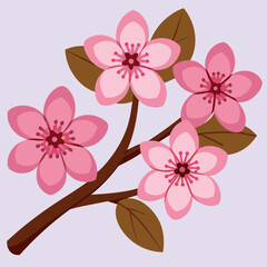 Kawaii pink cherry blossom