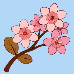 Kawaii pink cherry blossom
