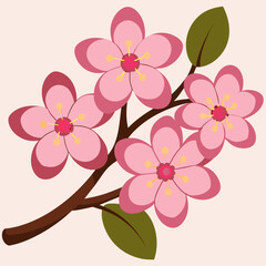 Kawaii pink cherry blossom