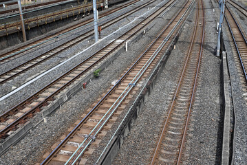 Fototapeta premium Railway tracks with no train