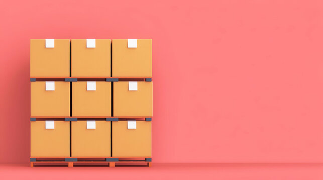 Retail inventory tracking, automated stock replenishment, flat design illustration