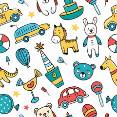 Seamless Pattern Toys