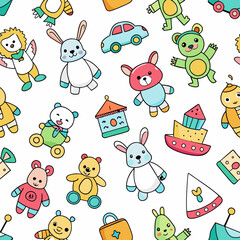 Seamless Pattern Toys
